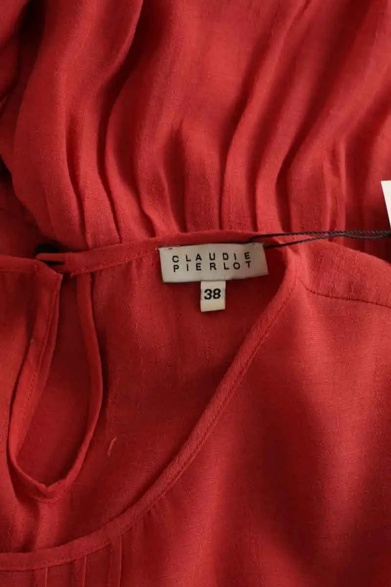 Robe Claudie Pierlot Rosace Rouge en Synthétique