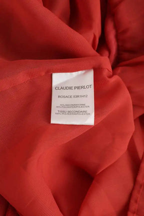 Robe Claudie Pierlot Rosace Rouge en Synthétique