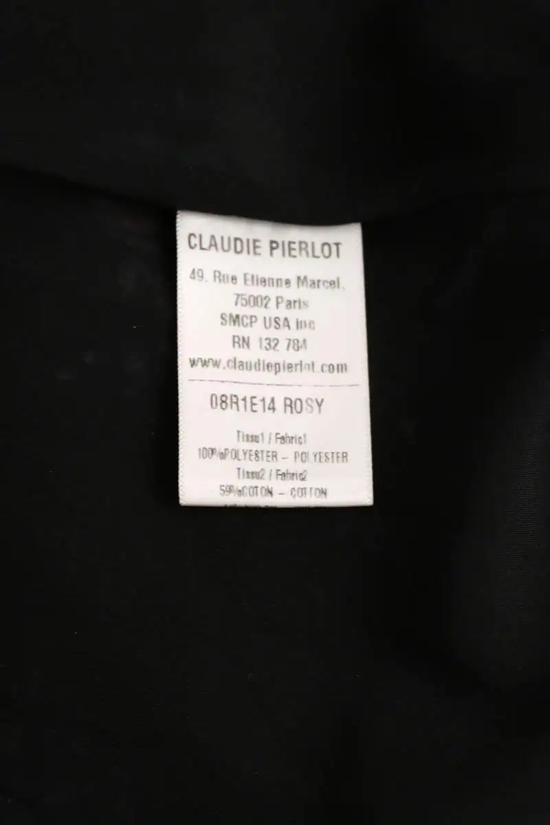 Robe Claudie Pierlot Rosy Noir en Polyester