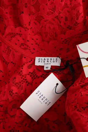 Robe Claudie Pierlot Rouge en Coton