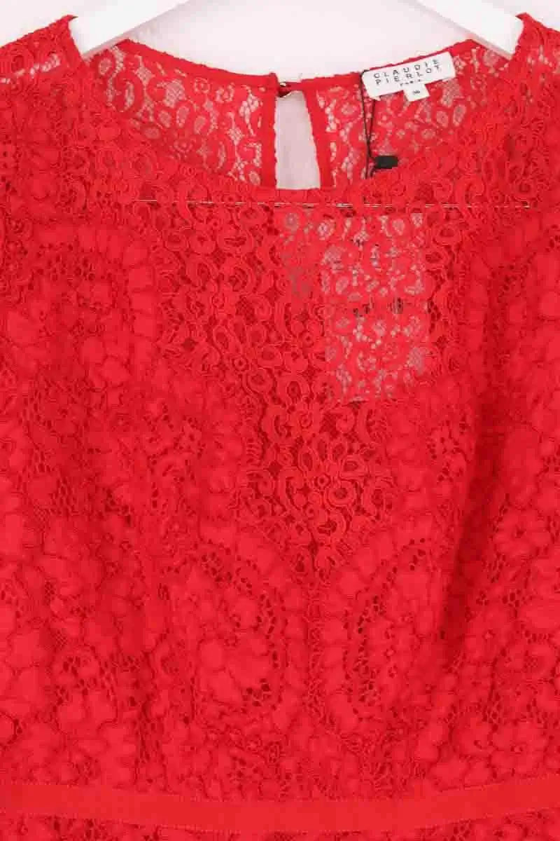 Robe Claudie Pierlot Rouge en Coton