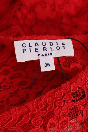 Robe Claudie Pierlot Rouge en Coton