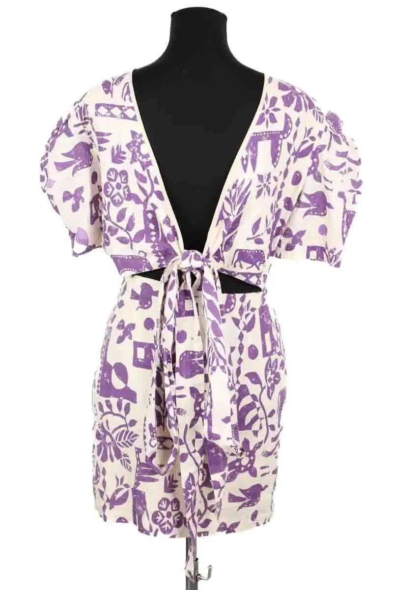 Robe Claudie Pierlot Violet en Lin