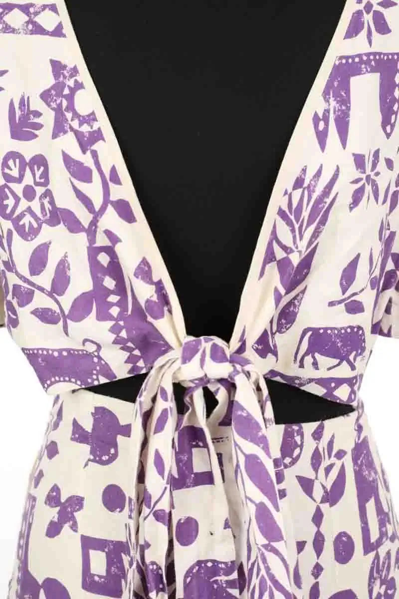 Robe Claudie Pierlot Violet en Lin