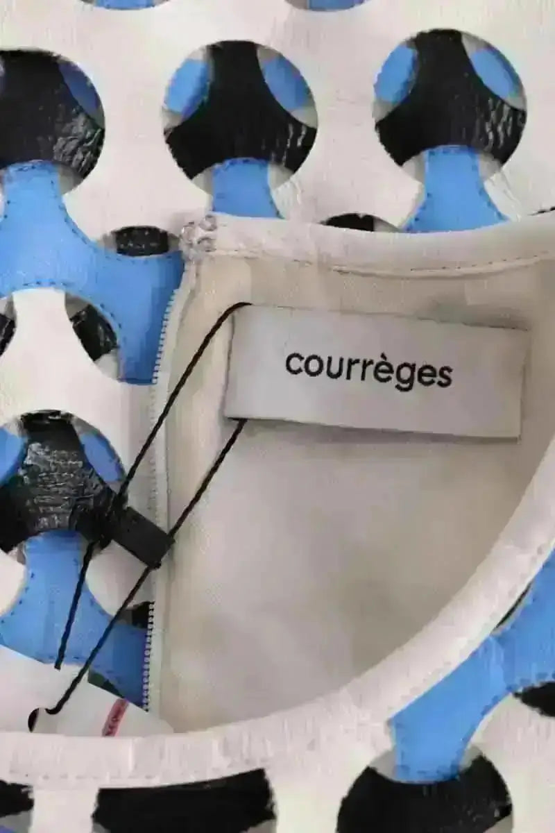 Robe Courrèges Bleu en Coton