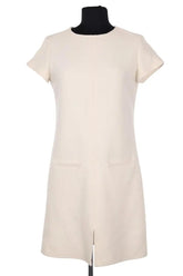 Robe Courrèges Ecru en Laine, taille S - Seconde Main