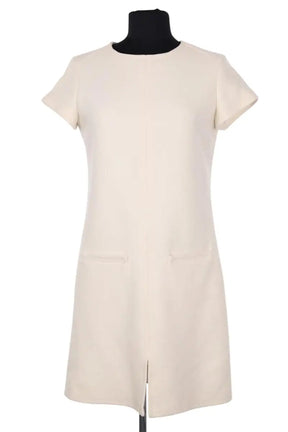 Robe Courrèges Ecru en Laine, taille S - Seconde Main