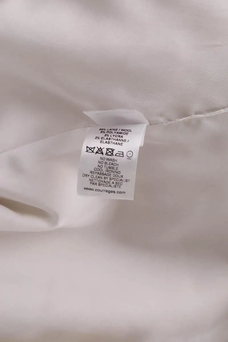 Robe Courrèges Ecru en Laine