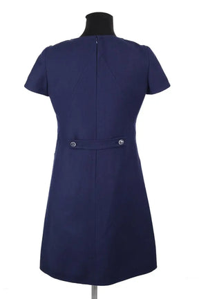 Robe Courrèges Marine en Laine