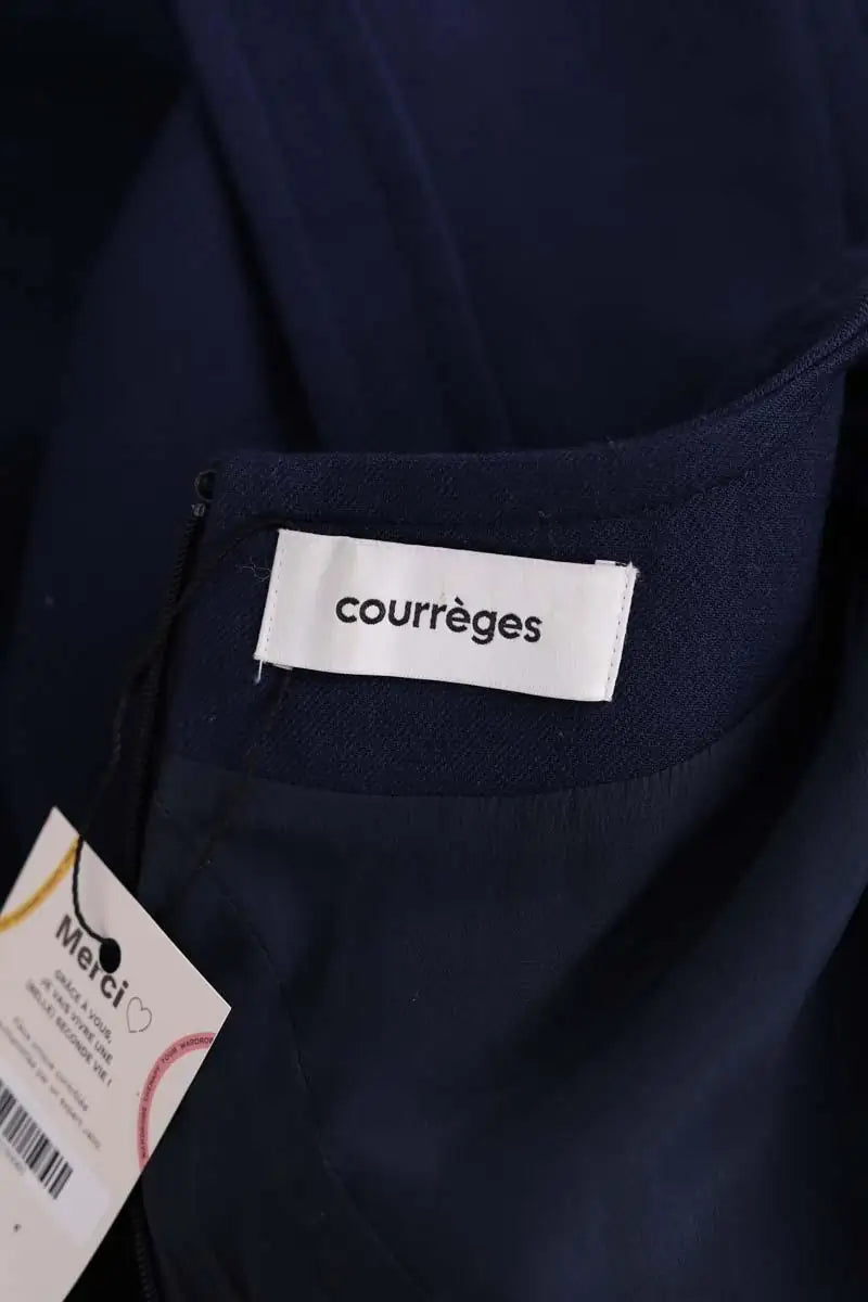 Robe Courrèges Marine en Laine