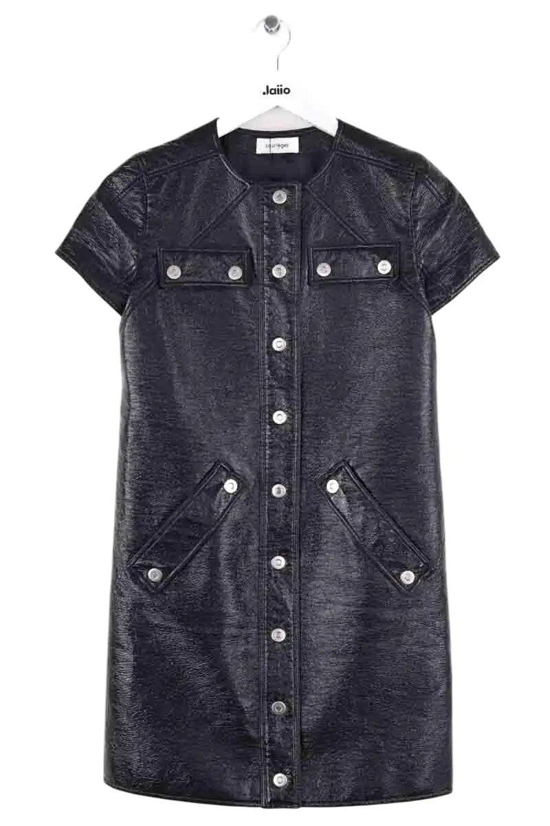Robe Courrèges Noir en Coton, taille S - Seconde Main