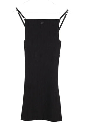 Robe Courrèges Noir en Viscose, taille S - Seconde Main