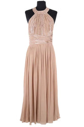 Robe de cérémonie Elie Saab Beige en Viscose, taille S - Seconde Main