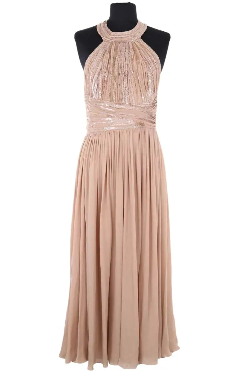 Robe de cérémonie Elie Saab Beige en Viscose, taille S - Seconde Main