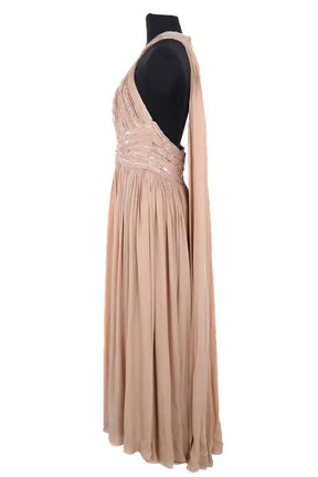 Robe de cérémonie Elie Saab Beige en Viscose