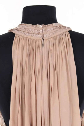 Robe de cérémonie Elie Saab Beige en Viscose