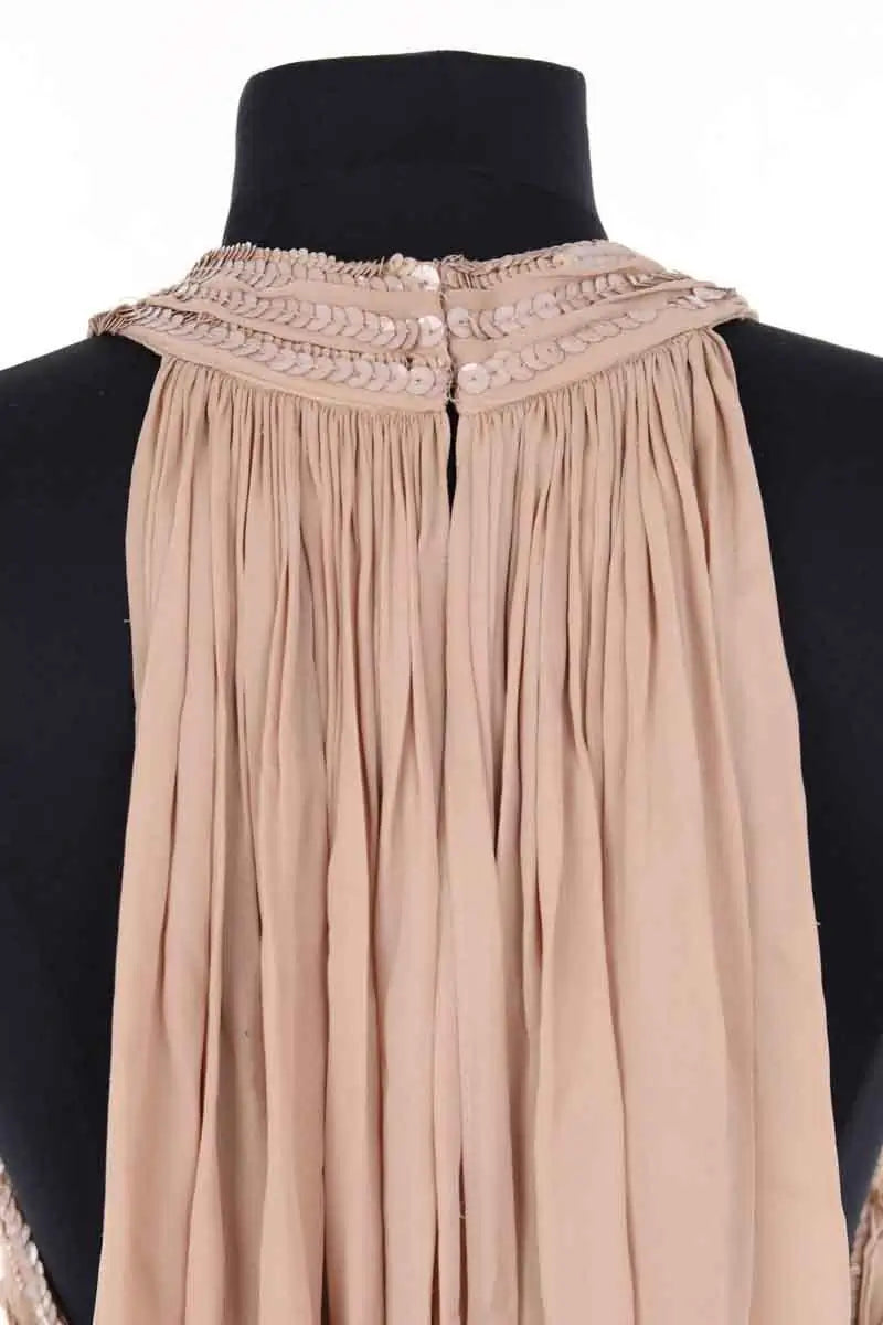 Robe de cérémonie Elie Saab Beige en Viscose