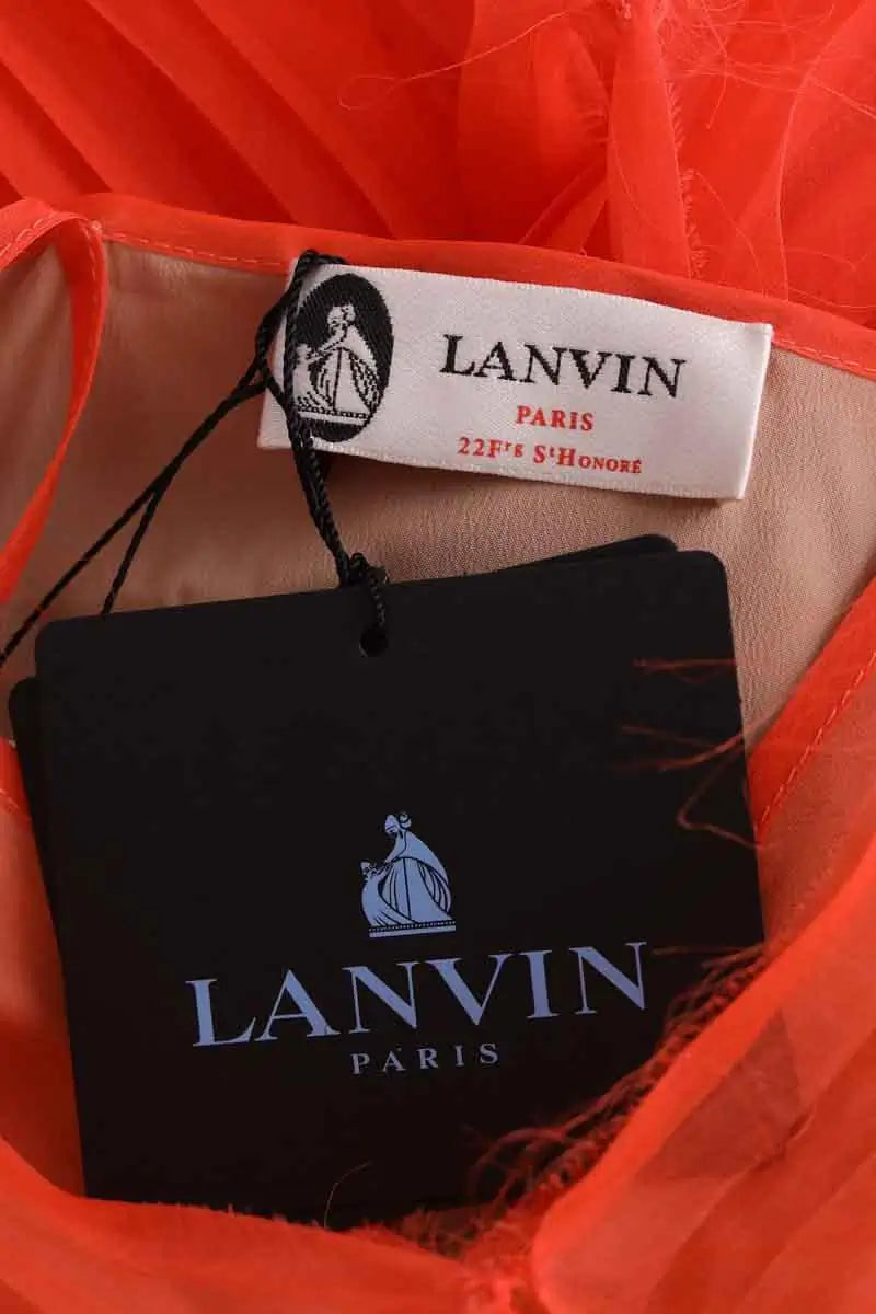 Robe de cérémonie Lanvin Orange en Soie