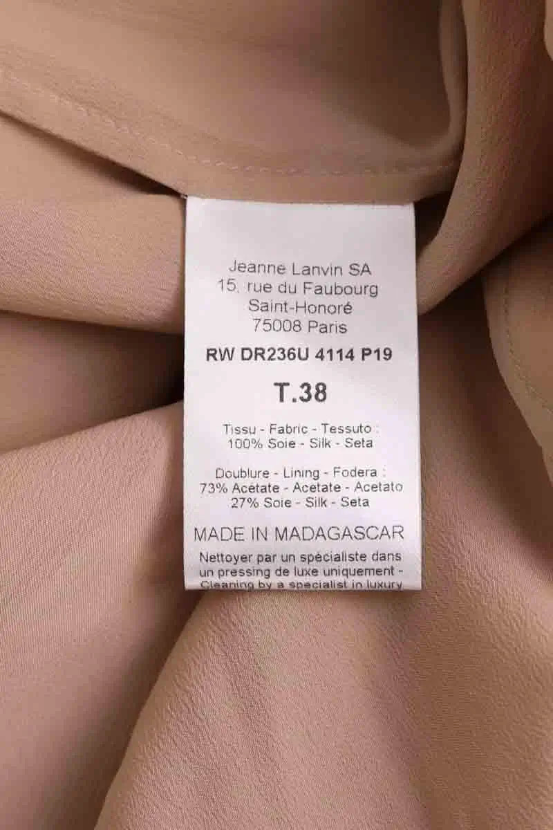 Robe de cérémonie Lanvin Orange en Soie