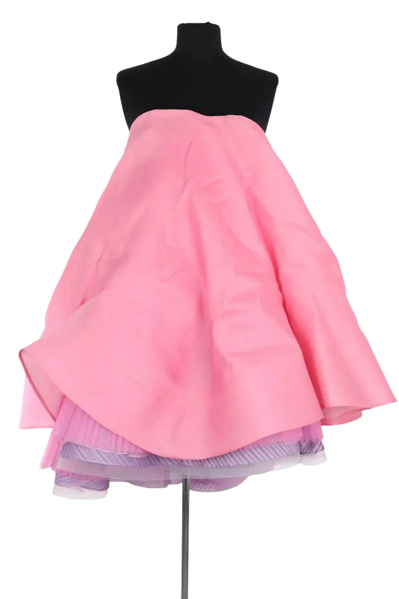 Robe de cérémonie Nina Ricci Défilé été 2020 Rose en Soie, taille S - Seconde Main
