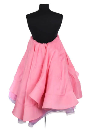 Robe de cérémonie Nina Ricci Défilé été 2020 Rose en Soie