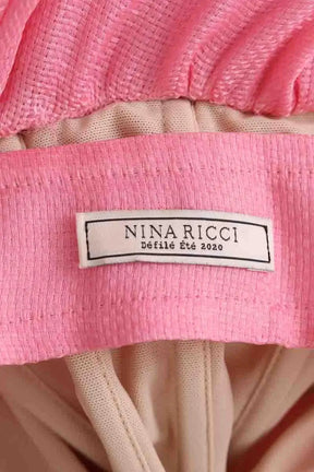 Robe de cérémonie Nina Ricci Défilé été 2020 Rose en Soie