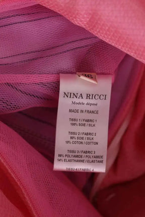Robe de cérémonie Nina Ricci Défilé été 2020 Rose en Soie