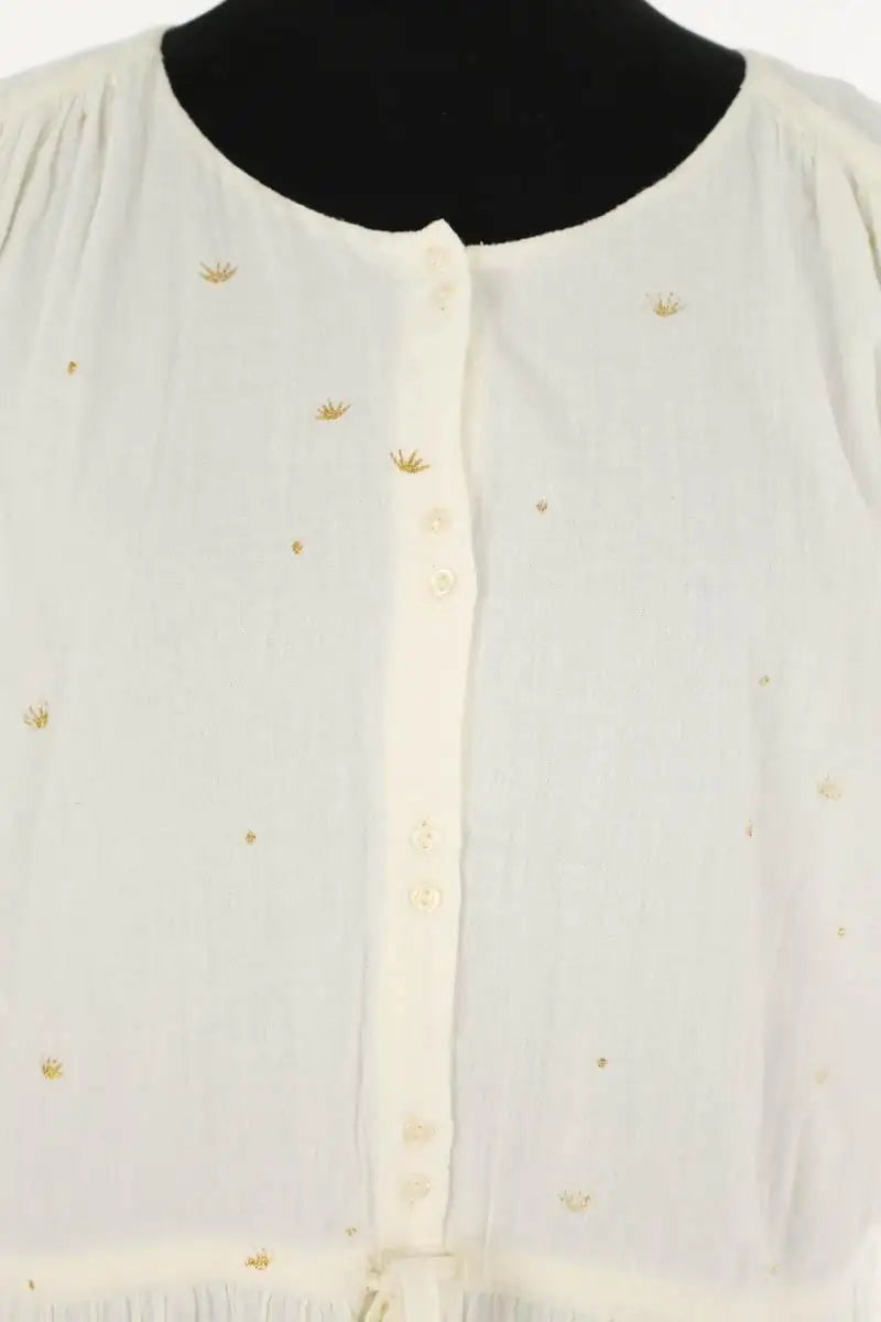 Robe Des Petits Hauts Beige en Coton