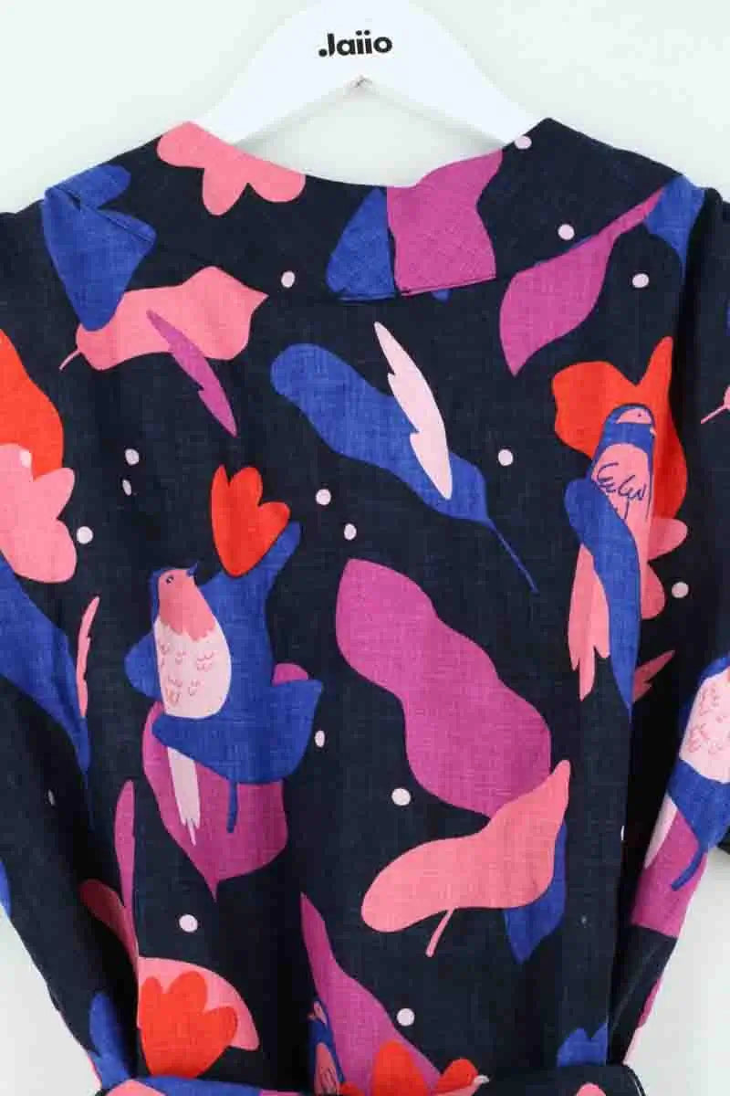 Robe Des Petits Hauts Multicolore en Lin