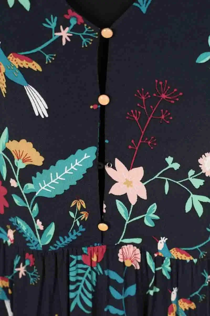 Robe Des Petits Hauts Multicolore en Viscose