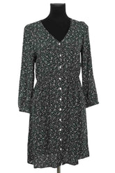 Robe Des Petits Hauts Vert en Viscose, taille S - Seconde Main