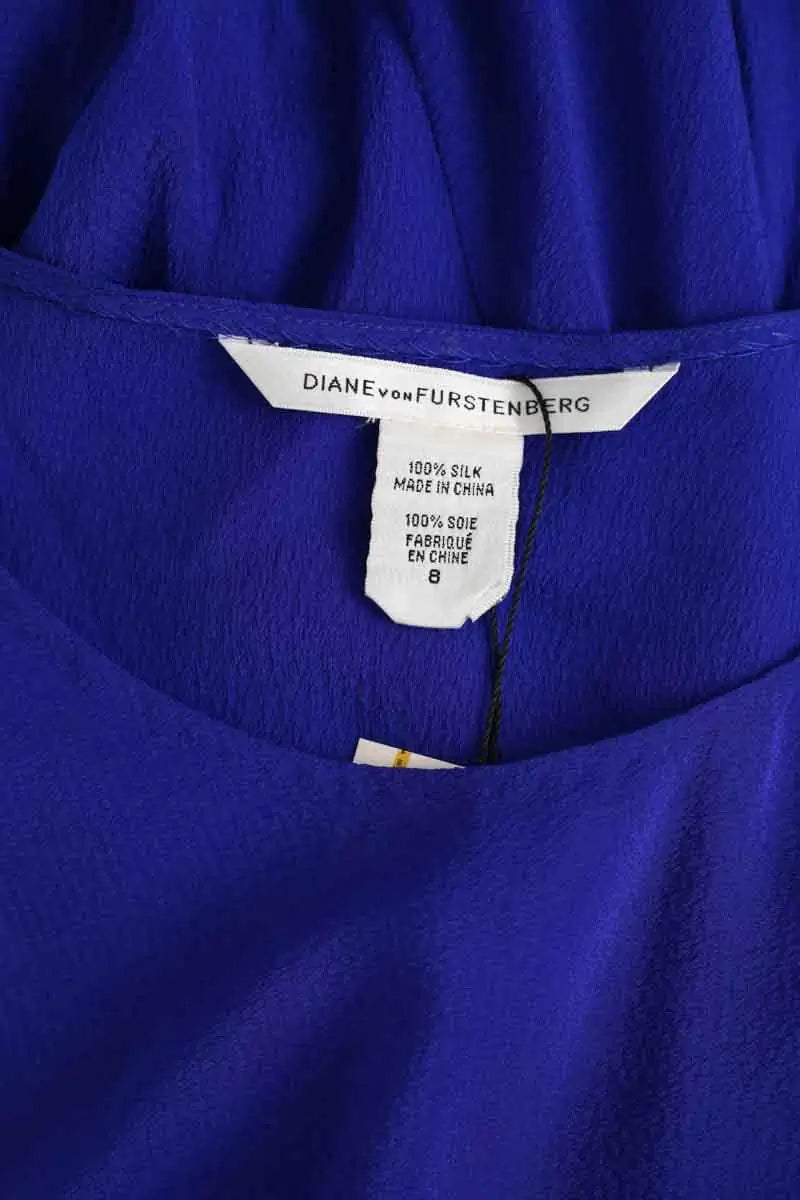 Robe Diane Von Furstenberg Bleu en Soie