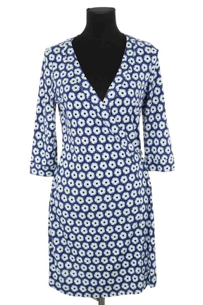 Robe Diane Von Furstenberg Bleu en Soie, taille XS - Seconde Main