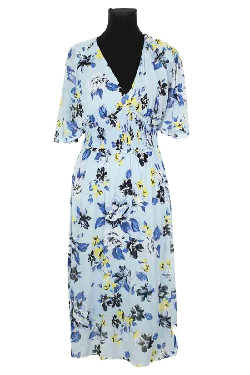 Robe Diane Von Furstenberg Bleu en Synthétique, taille S - Seconde Main