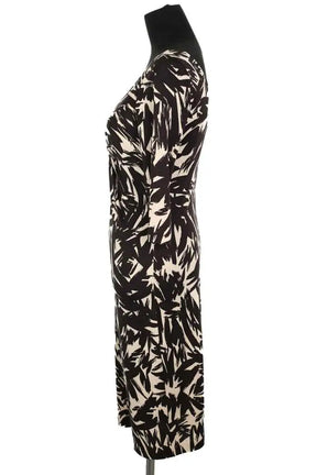 Robe Diane Von Furstenberg Marron en Soie