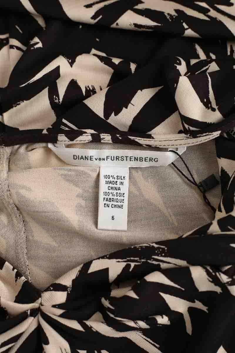 Robe Diane Von Furstenberg Marron en Soie