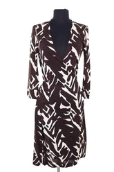 Robe Diane Von Furstenberg Marron en Soie, taille M - Seconde Main