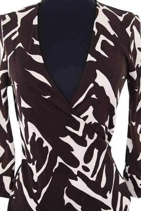 Robe Diane Von Furstenberg Marron en Soie