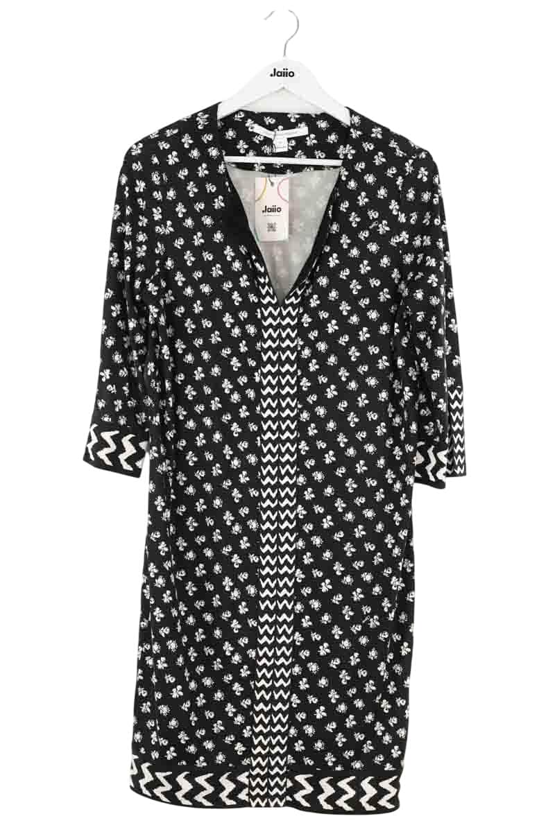 Robe Diane Von Furstenberg Noir en Coton, taille XXL - Seconde Main