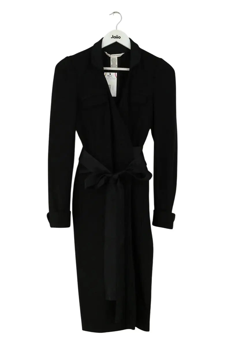 Robe Diane Von Furstenberg Noir en Laine, taille S - Seconde Main