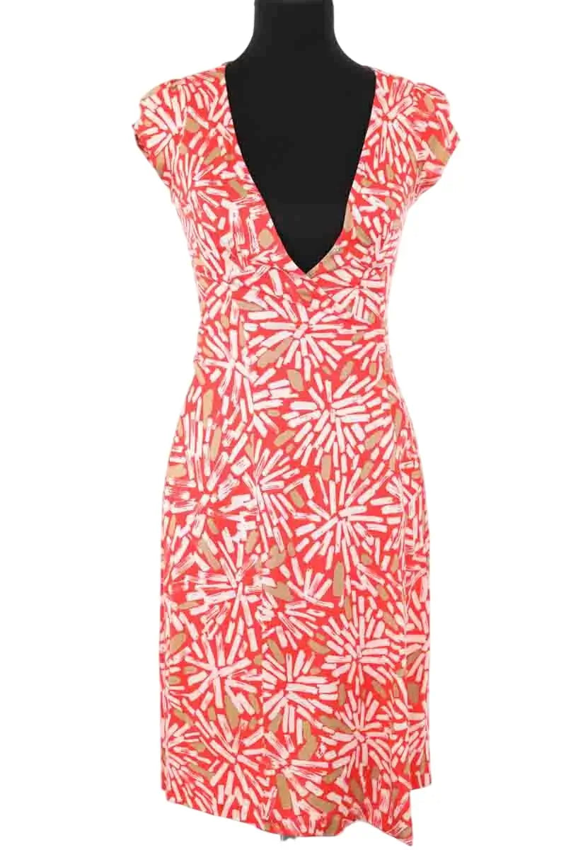 Robe Diane Von Furstenberg Orange en Soie, taille M - Seconde Main