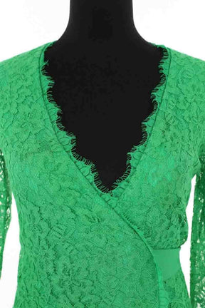Robe Diane Von Furstenberg Vert en Synthétique