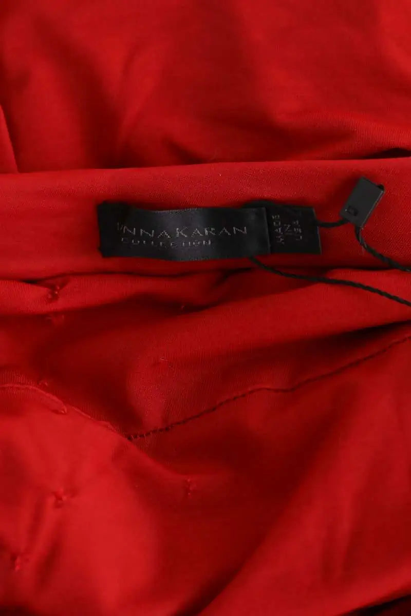 Robe Donna Karan Rouge en Synthétique