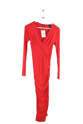Robe Donna Karan Rouge en Viscose, taille S - Seconde Main