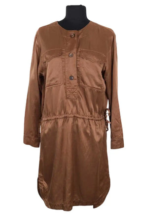 Robe Dries Van Noten Marron en Coton, taille S - Seconde Main