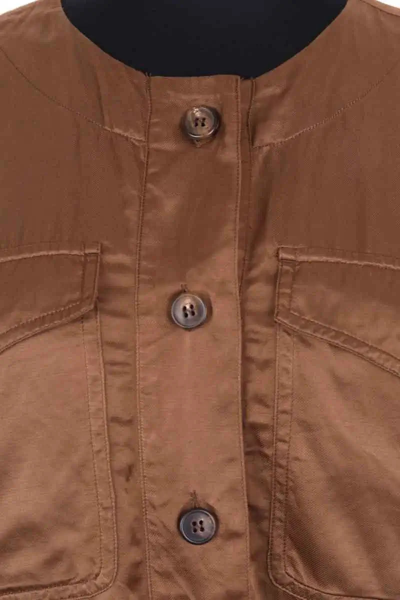 Robe Dries Van Noten Marron en Coton