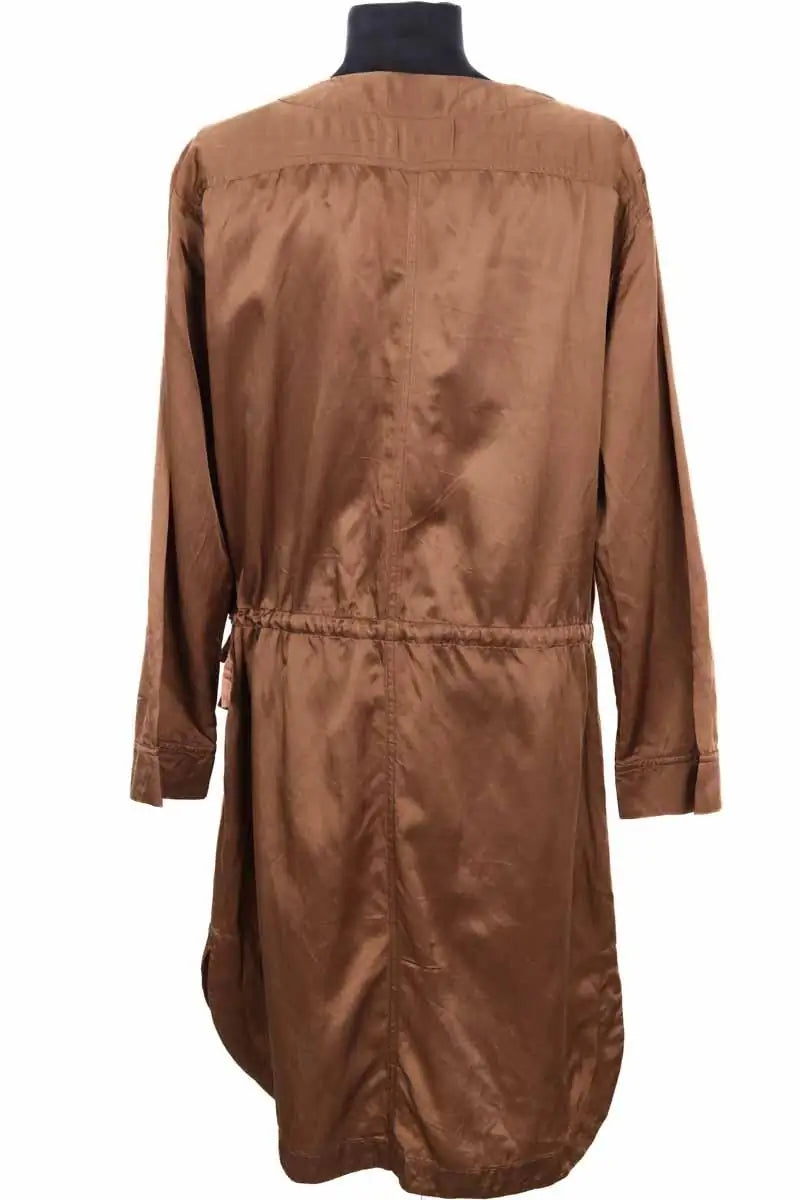 Robe Dries Van Noten Marron en Coton