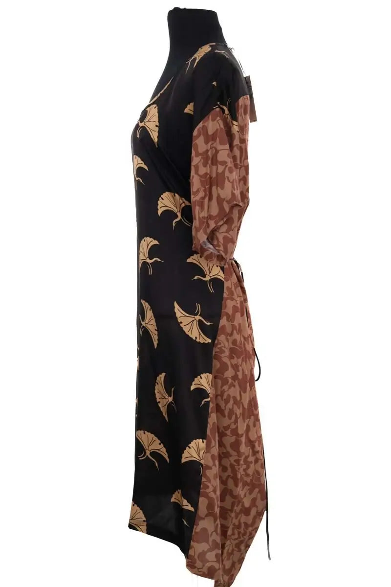 Robe Dries Van Noten Noir en Soie
