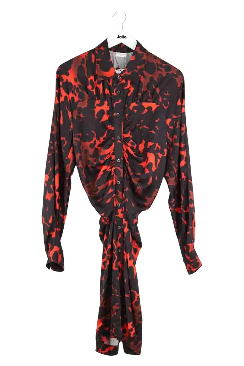 Robe Dries Van Noten Rouge en Viscose, taille S - Seconde Main