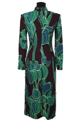Robe Dries Van Noten Vert en Viscose